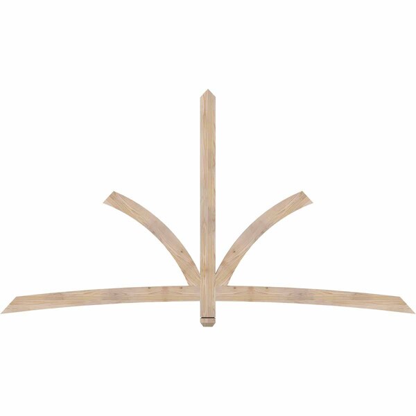 Ekena Millwork Davenport Smooth Timber Gable Bracket, Douglas Fir, 96"W x 52"H x 1 1/2"D x 3 1/2"F, 13/12 Pitch GBW096X52X0204DAV00SDF - main
